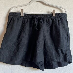 J. Crew Black Linen Medium Shorts
